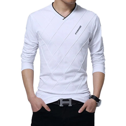 T-shirt col V manche longue Lawin'Shop